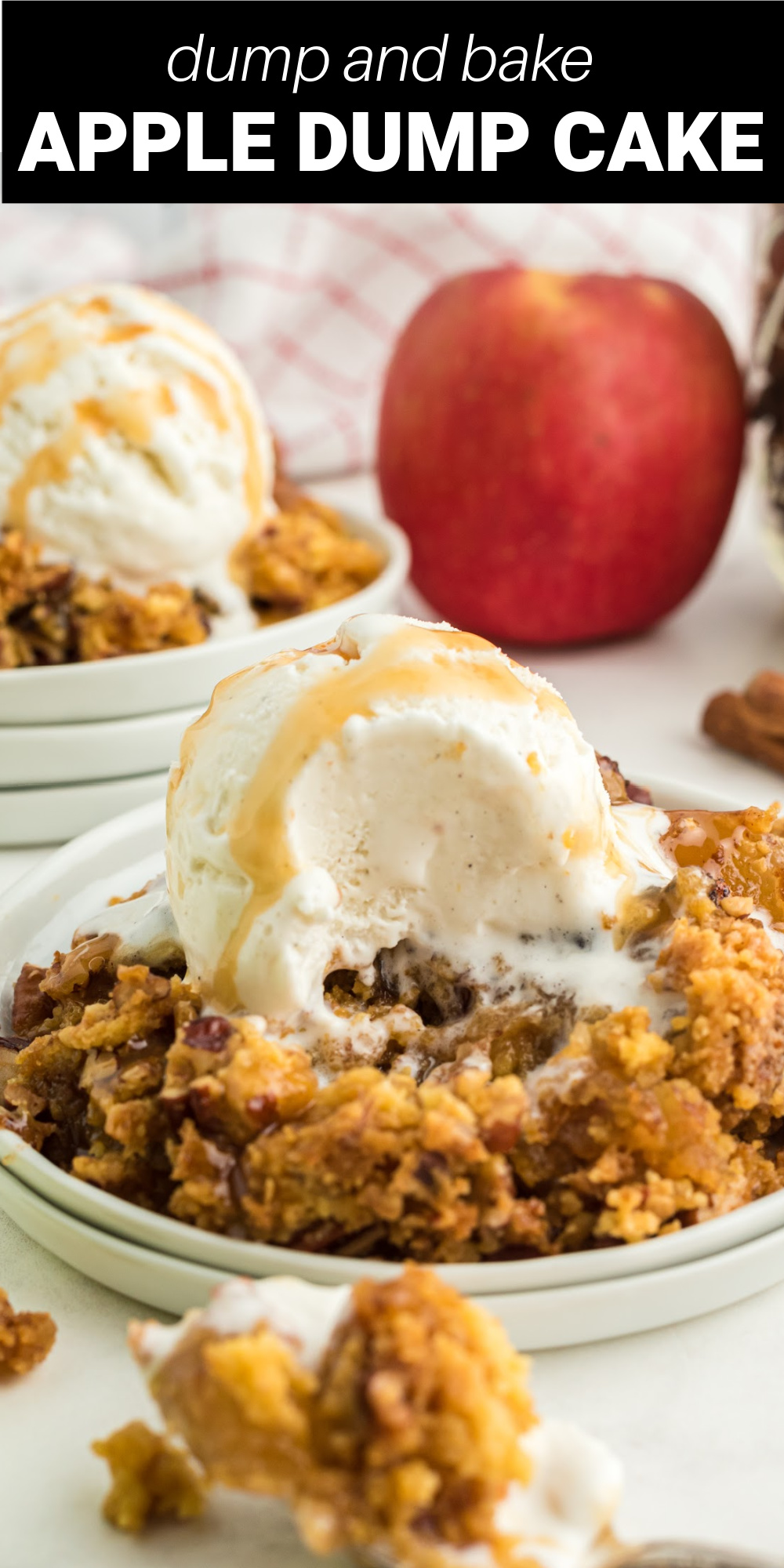 Apple Dump Cake is an easy apple dessert made with simple ingredients. Filled with warming spiced fall flavors it's perfect for the holidays!