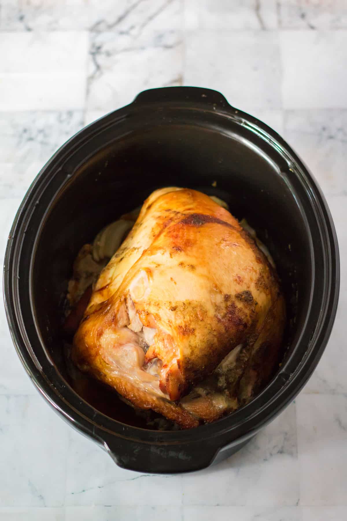 Freshly cooked Slow Cooker Turkey Breast with Vegetables