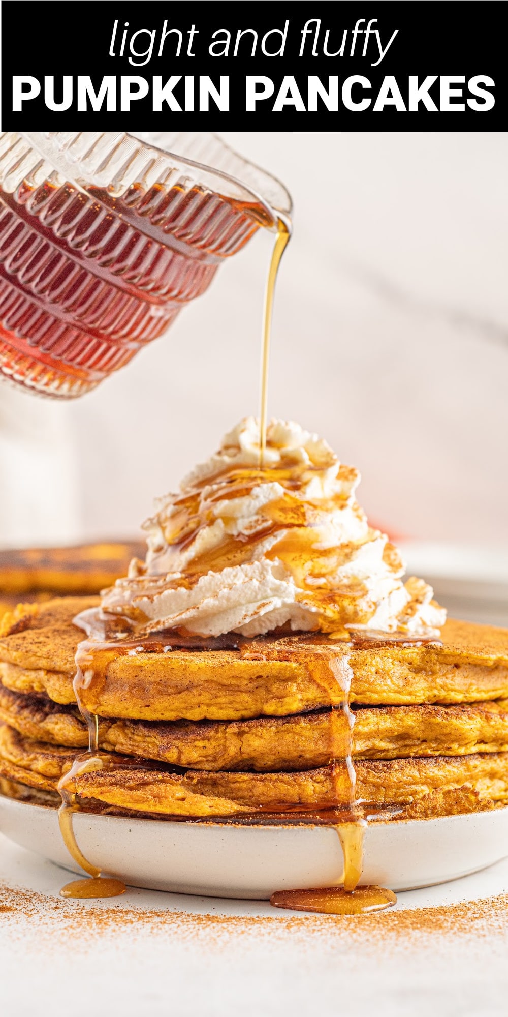 This Pumpkin Pancakes recipe makes amazingly fluffy and tender pancakes with slightly crispy edges. The flavors are so warm and inviting, they’ll immediately have you craving all things fall. And once you see how easy they are to make, you'll never want to use a box mix again!
