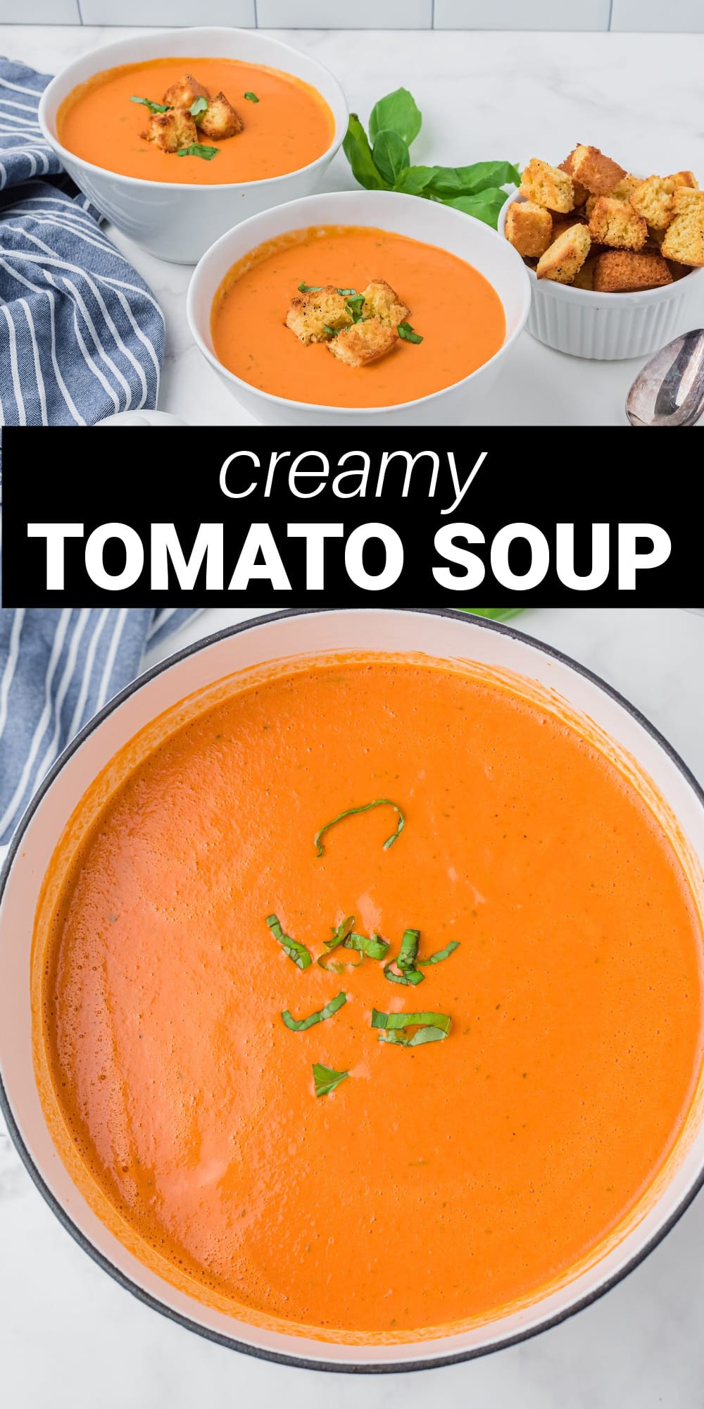 This Creamy Tomato Soup recipe is loaded with the most amazing rich and robust favors. Easy to prepare with just a few simple ingredients, this warm and inviting classic comfort food is perfect for a busy weeknight meal. 