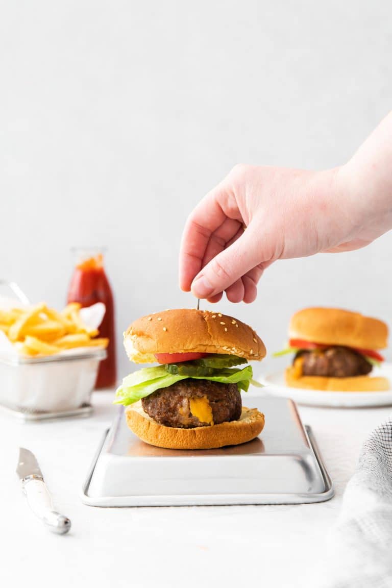 Air Fryer Juicy Lucy Burgers (Copycat Recipe)