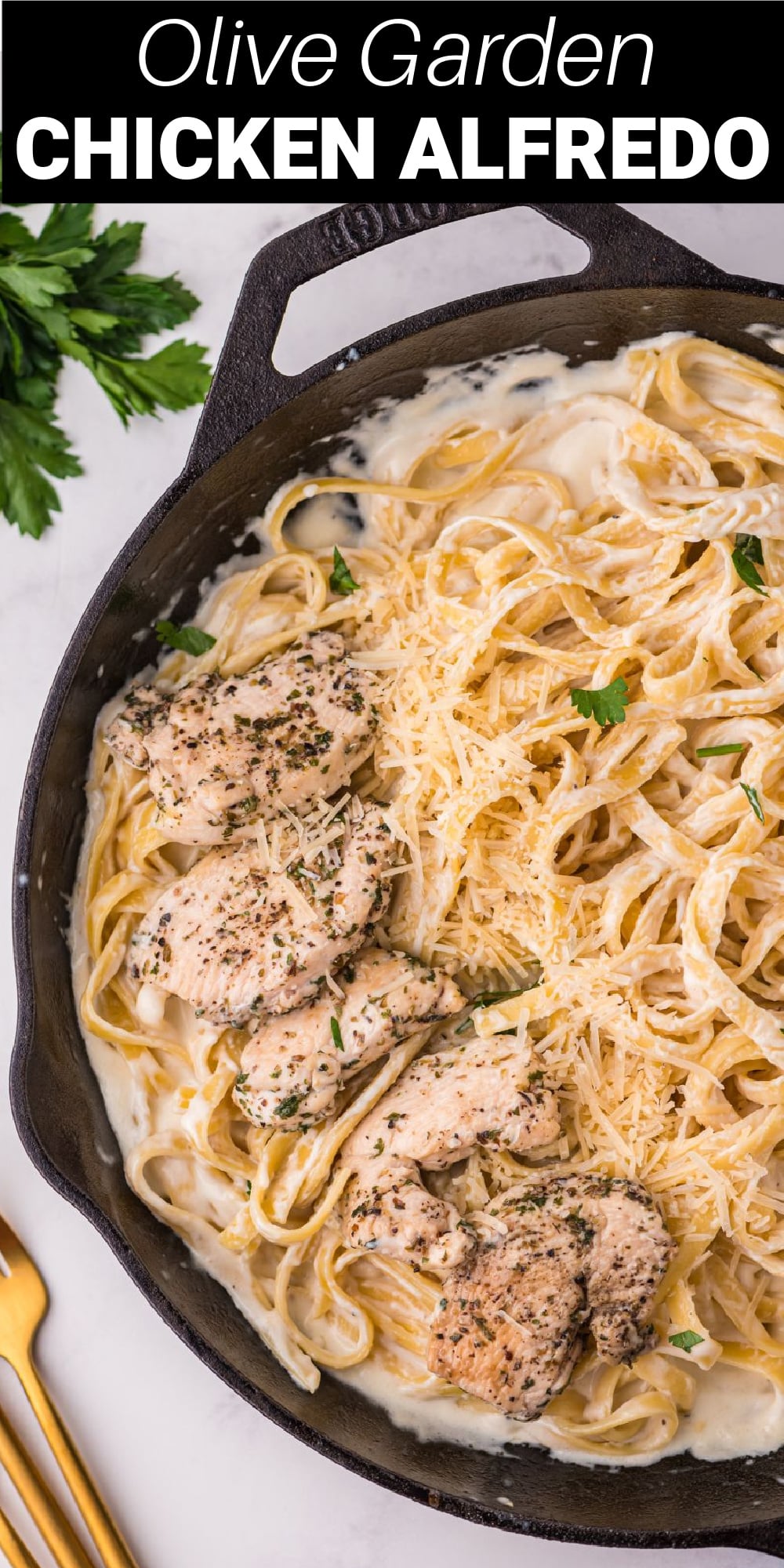 This delicious Homemade Chicken Alfredo features slices of tender chicken breasts that are pan seared to perfection, tossed with a rich and decadent homemade cheesy Alfredo sauce with fettuccini noodles. It’s a tasty classic pasta dish that’s easy to make and is a guaranteed crowd pleaser every time.