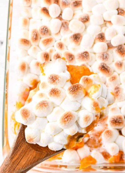 wooden spoon with marshmallows