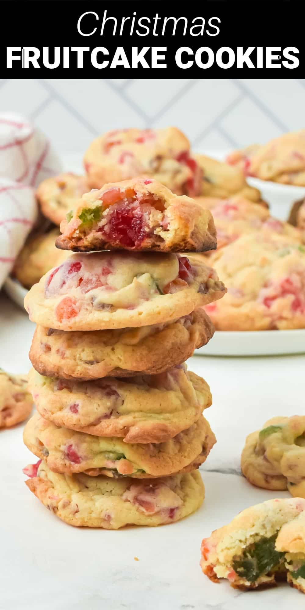 This fruitcake cookies recipe gives a modern makeover to the traditional holiday dessert. Soft and chewy cookies are filled with sweet and colorful chunks of candied fruit, giving them tons of flavor and texture. These beautiful treats will be a delicious and festive addition to your holiday recipe collection.