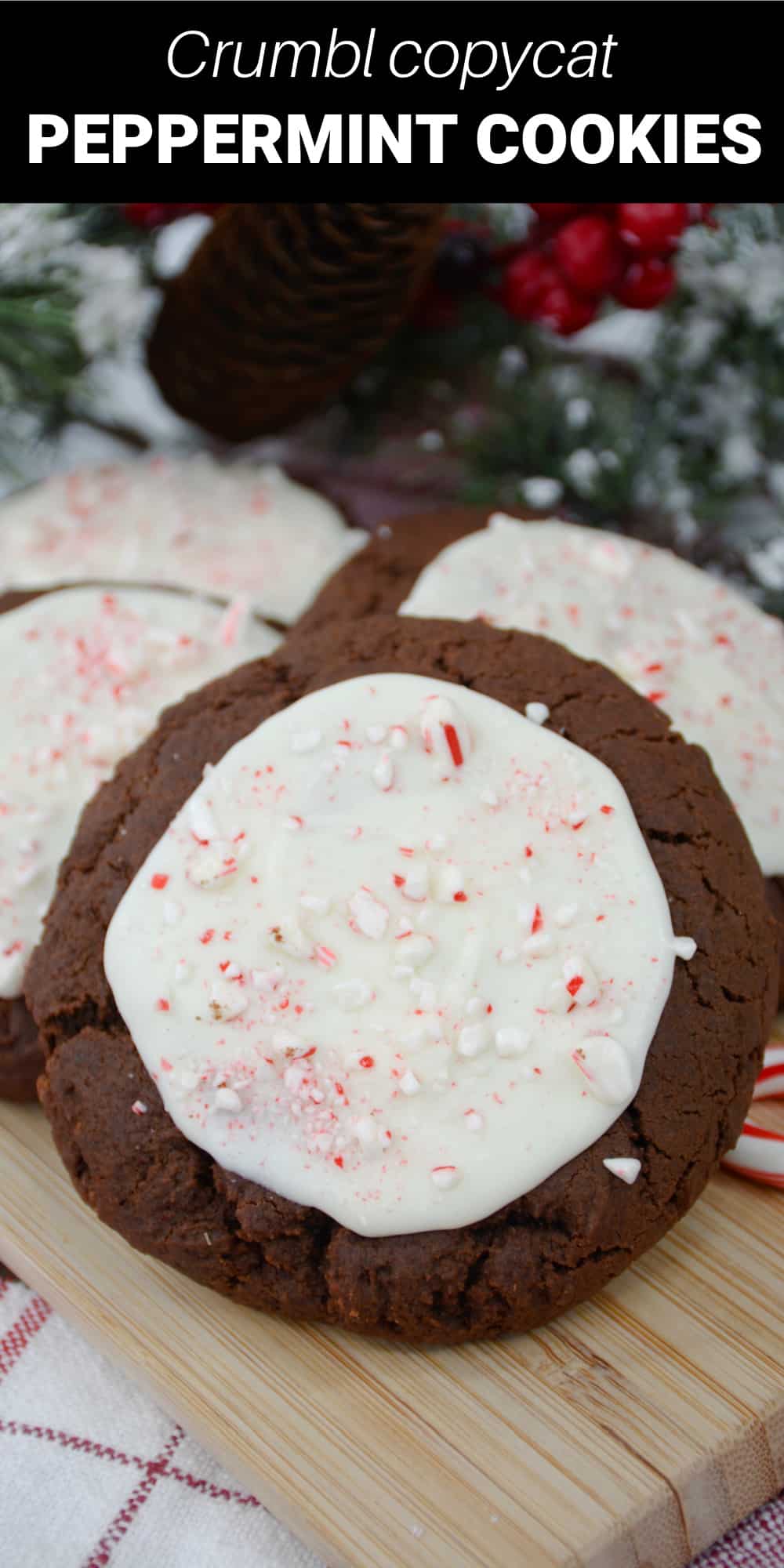 These peppermint bark cookies may just be the perfect holiday treat. From the rich and chewy chocolate cookie to the smooth and creamy peppermint frosting topped with crunchy candy canes, these cookies are bursting with sweet and delicious holiday flavor.