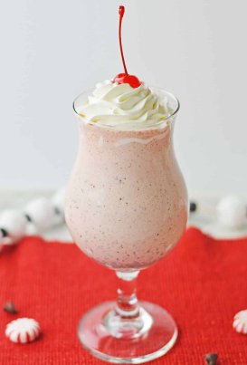 pink shake in glass