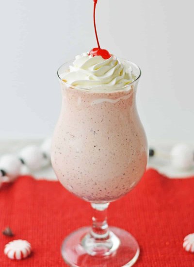 pink shake in glass