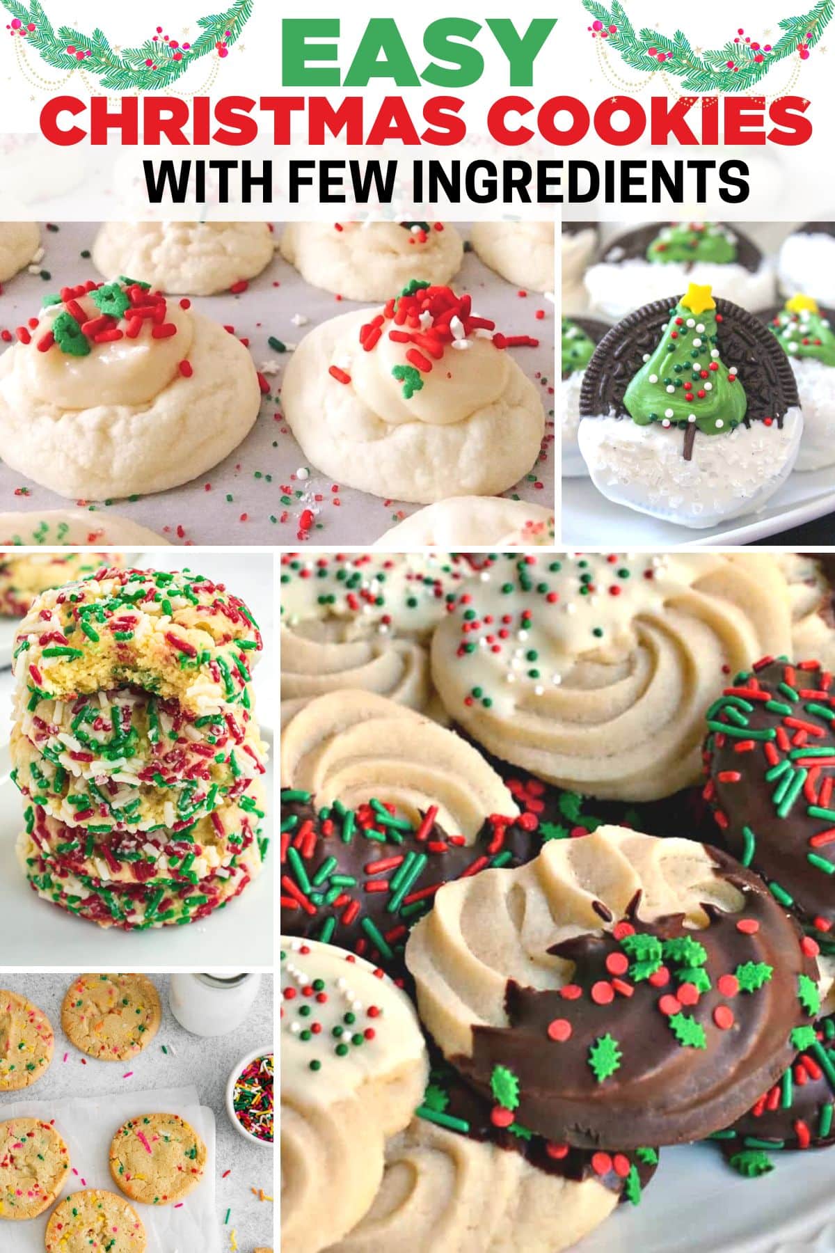 collage of Christmas cookies