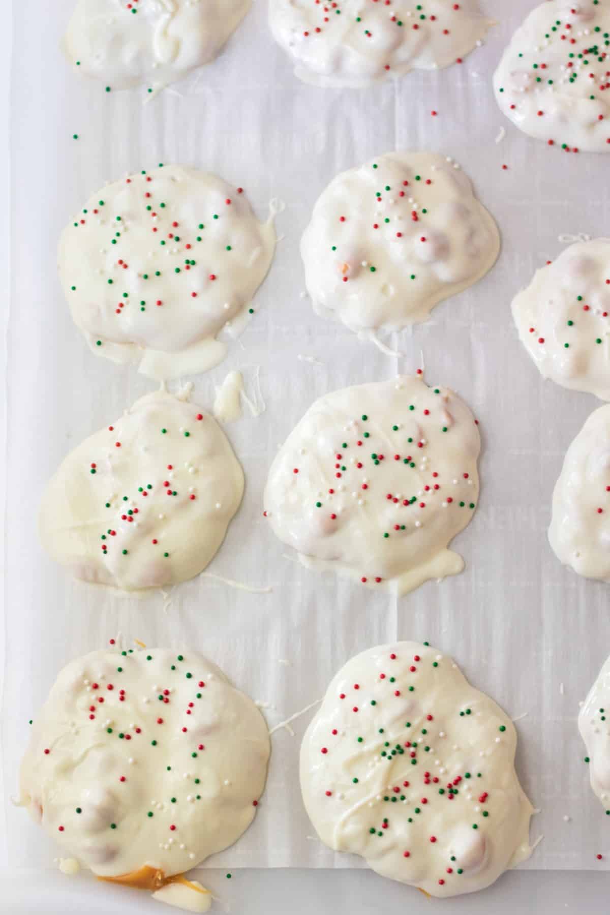 White coated polaw bear claws with sprinkles
