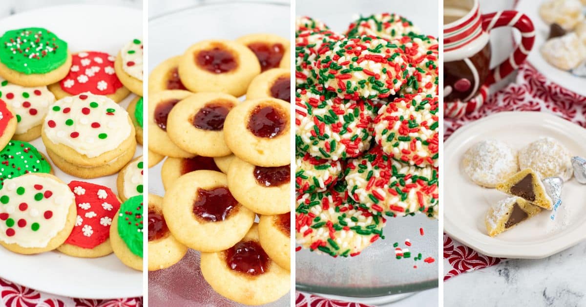 four Christmas cookies