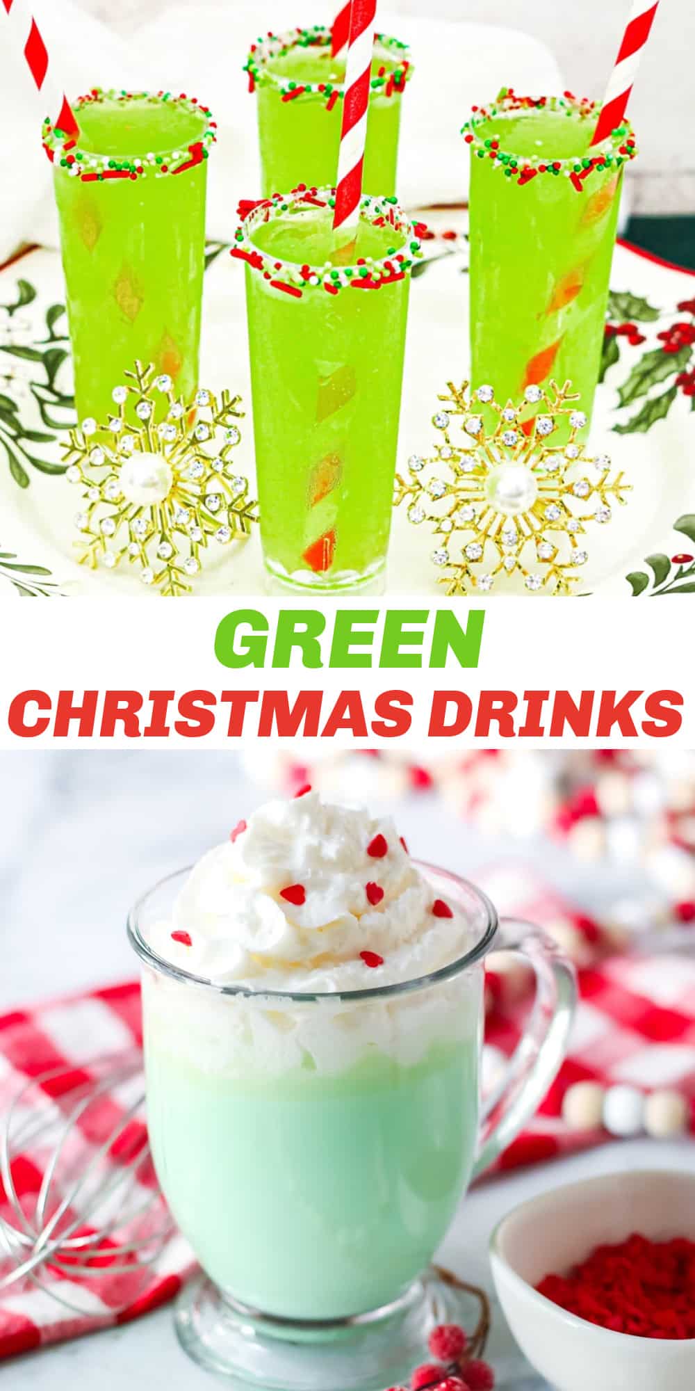 Tis the season where Green Christmas Drinks take center stage, especially when it comes to entertaining. We've come up with some of the most festive green drinks that are delicious and will make a beautiful presentation at all your holiday gatherings.