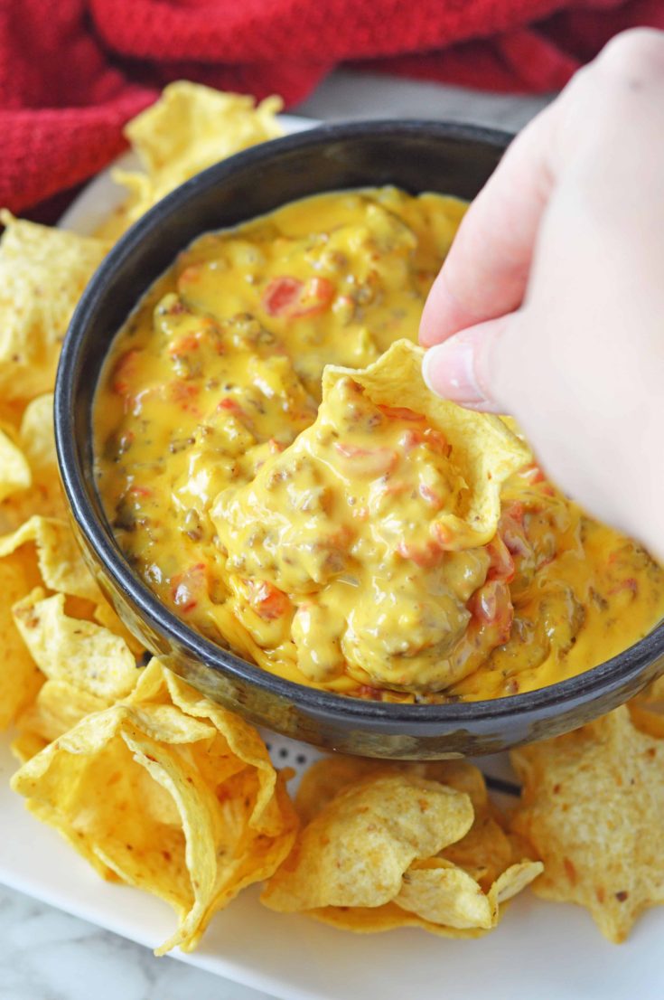 Texas Trash Dip (Warm Cheesy Bean Dip) - Balancing Motherhood