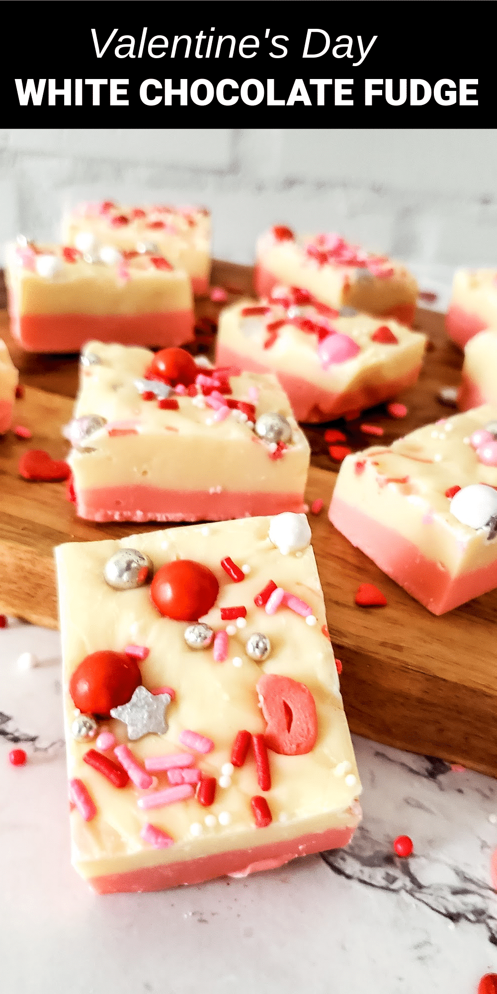 This Valentine’s Day fudge is an eye-catching sweet treat that’s a perfect choice for the holiday. You can’t go wrong with a classic chocolate fudge for your Valentine, and this indulgent recipe uses creamy white chocolate for a fun spin on the traditional fudge recipe. 