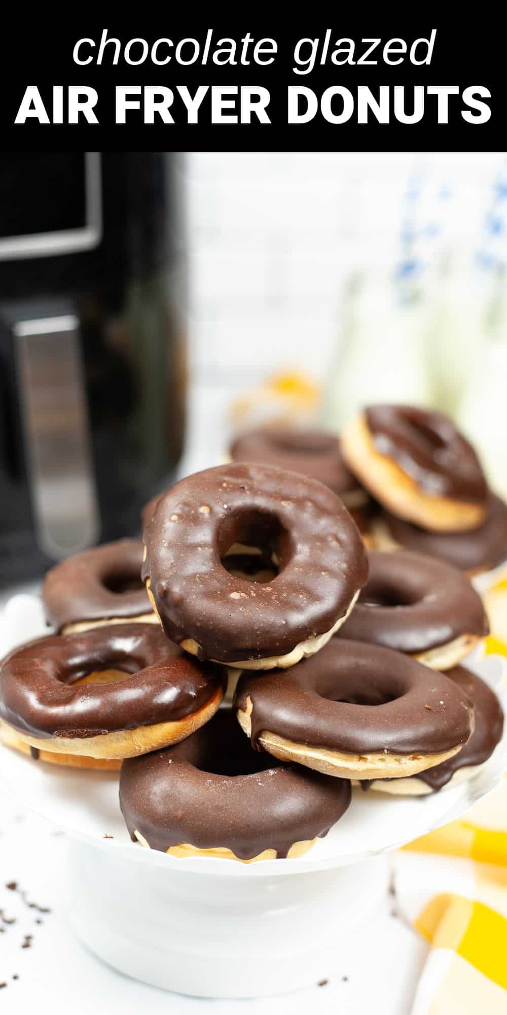 These chocolate glazed air fryer donuts give you the delicious taste of a freshly baked donut in the comfort of your own home. Soft and fluffy yeast donuts with a rich chocolate frosting, these treats are the perfect indulgent breakfast for lazy weekends.