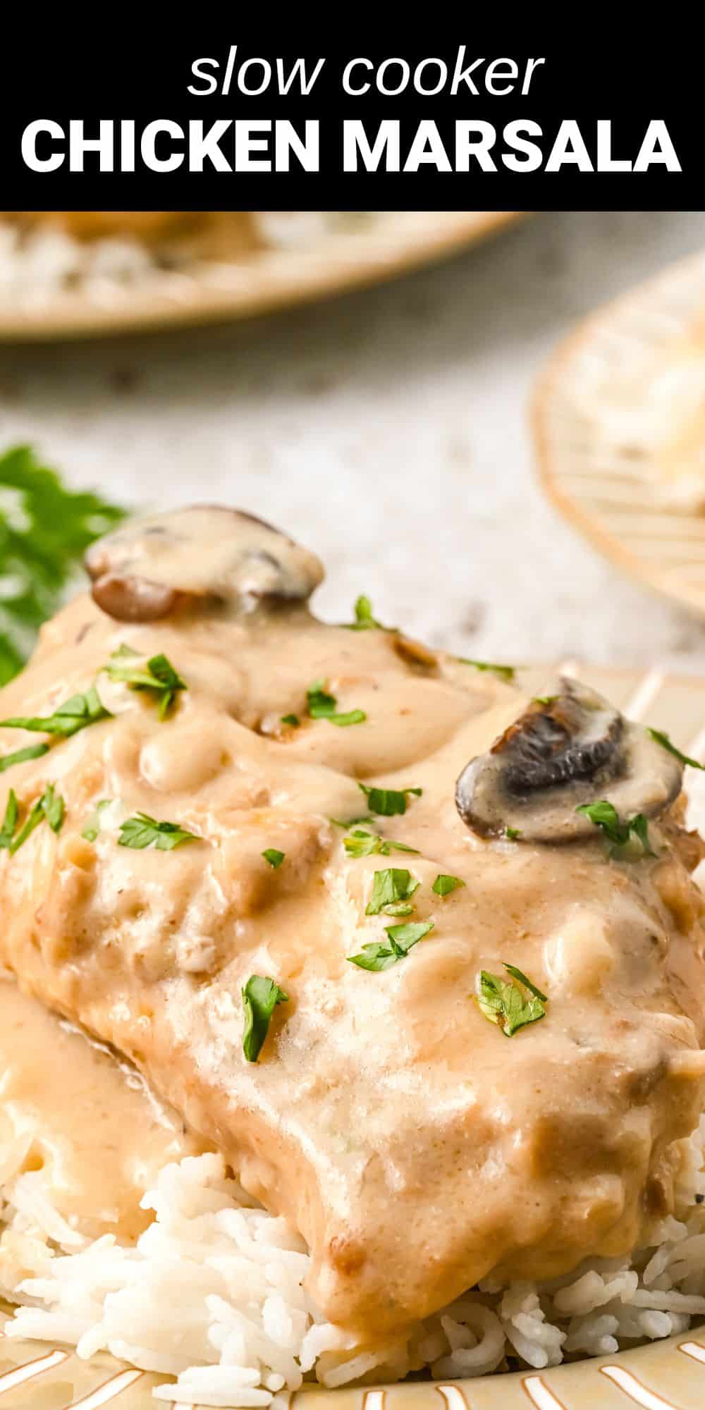 This simple recipe for delicious Slow Cooker Chicken Marsala features tender chicken breasts smothered in a creamy and flavorful mushroom sauce. And the best part is, the slow cooker does most of the work for you, making it perfect for a busy weeknight dinner.