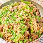 Mongolian Ramen Beef Stir Fry - Balancing Motherhood