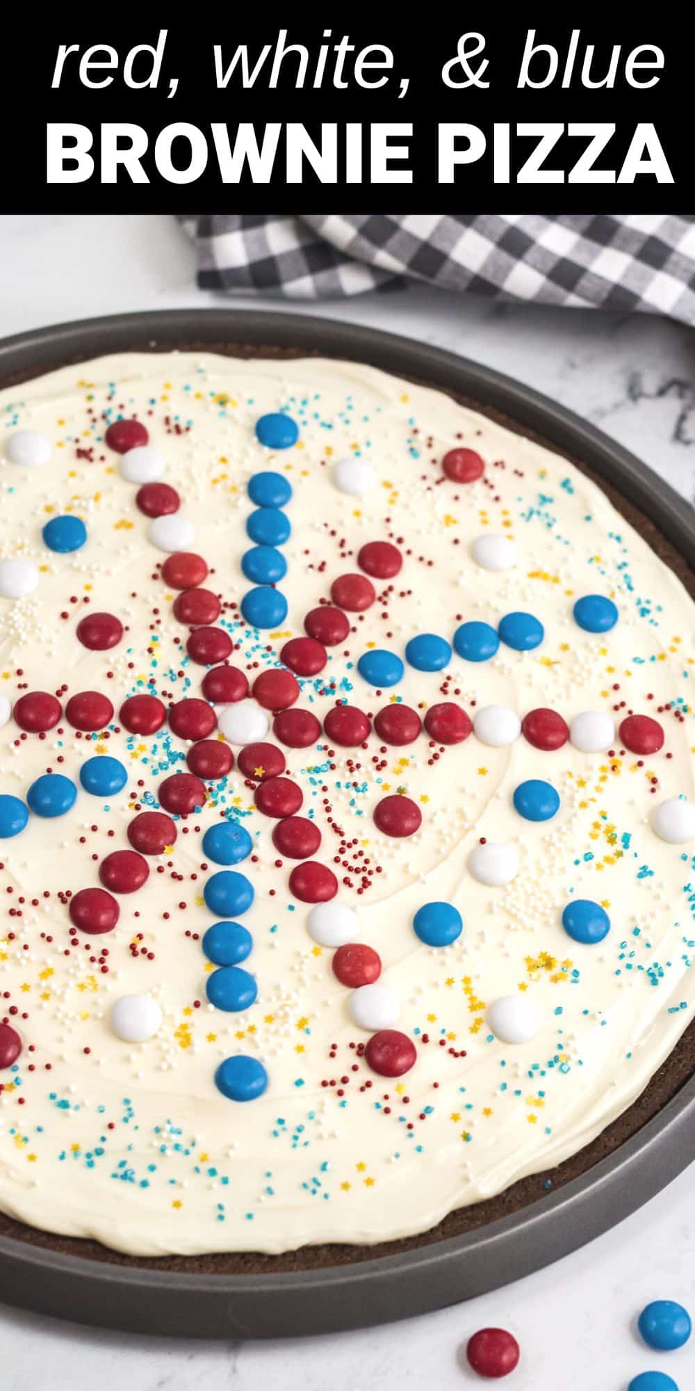Fourth of July brownie pizza is the perfect patriotic treat for any Independence Day celebration. This giant brownie shaped and decorated like a pizza is a fun and creative way to enjoy a classic party dessert.