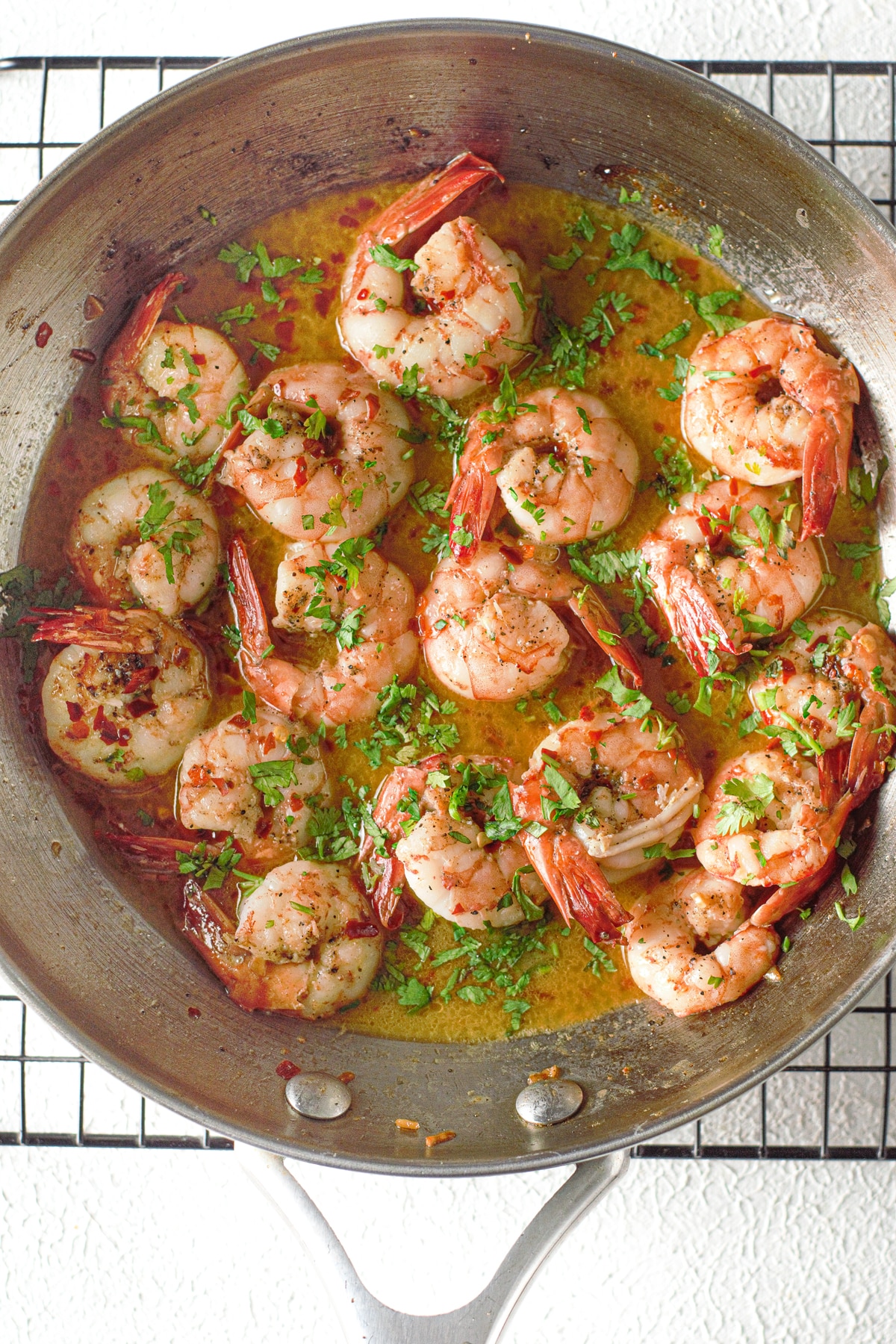 Another process is to add a sauce to the shrimps.