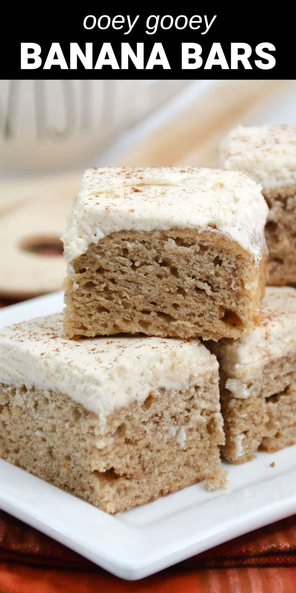 These ooey gooey banana bars really live up to their name. They feature a buttery sweet and moist banana cake that pairs perfectly with a creamy and delicious caramel frosting. The flavor and texture of these bars is truly incredible - they’ll be a perfect addition to any party, a treat the whole family will love, and a new favorite way to use up those leftover bananas!