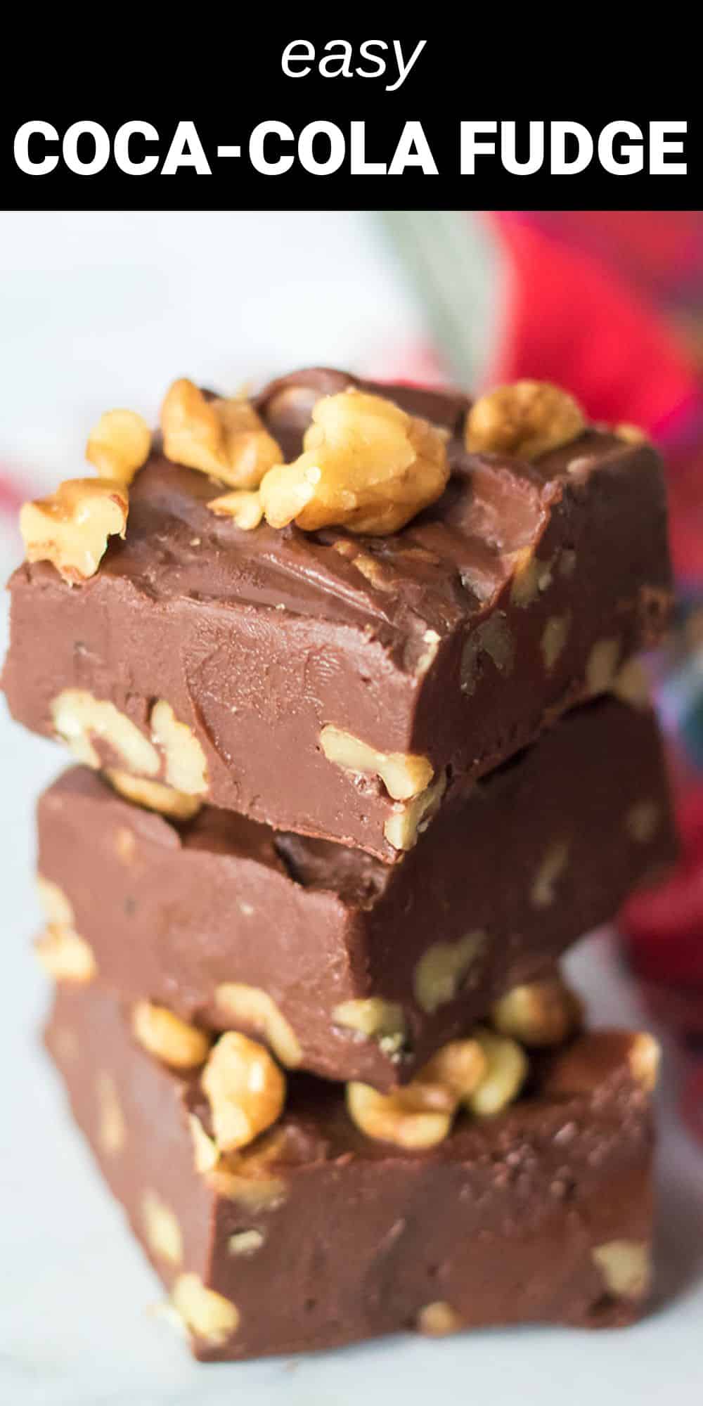 This Coca Cola Fudge has all the wonderful and decadent classic fudge flavors but with a surprising ingredient! A rich Coca-Cola reduction is added to make creamy, melt-in-your mouth squares of fudgy goodness!