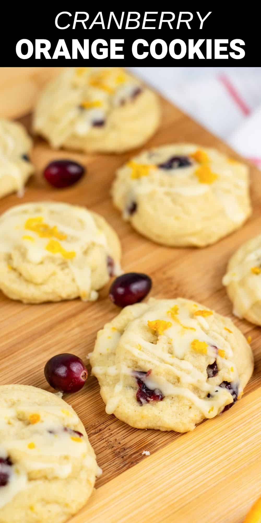 These delicious homemade Cranberry Orange Cookies have the most wonderful holiday flavors from zesty oranges, tangy cranberries and a sweet orange glaze that’s drizzled over the tops. They're perfect cookies to add to your holiday season baking lineup.