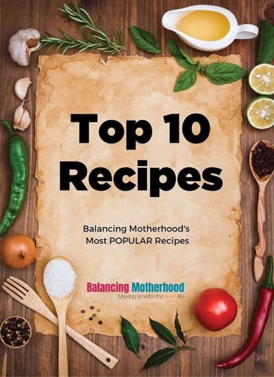 Top 10 recipes ebook cover.