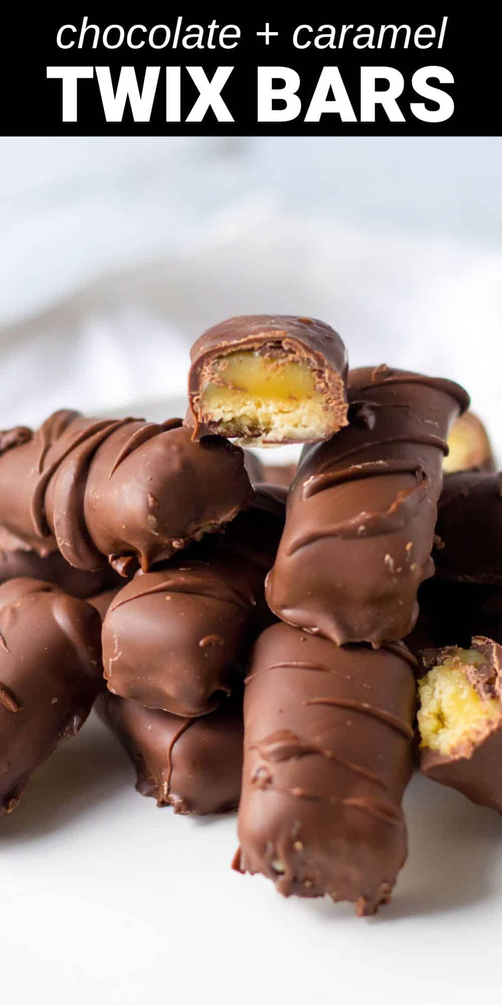 This Homemade Twix Bars recipe tastes just like the original classic candy bars with a delicious combination of milk chocolate and chewy caramel that's nestled on a layer of buttery shortbread.