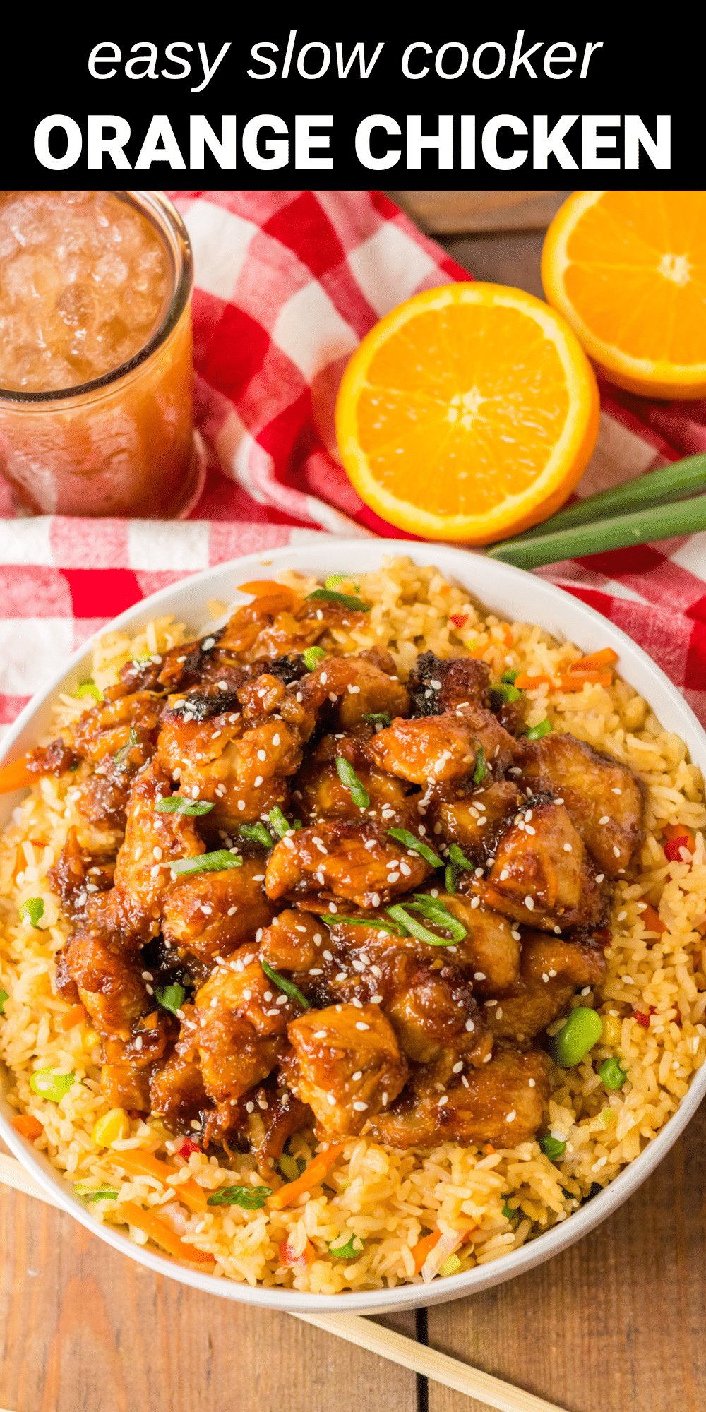 Easy and delicious orange chicken in the crockpot. 