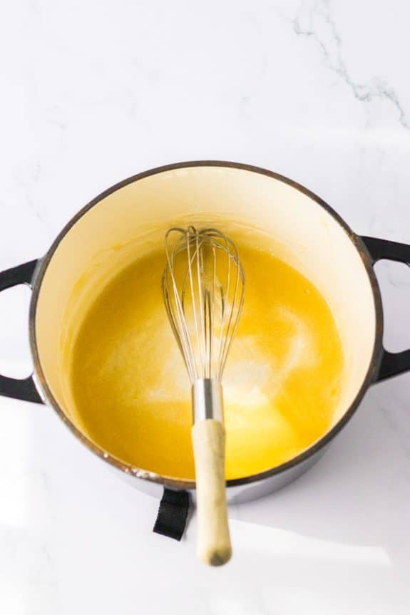 whisk in sauce pan