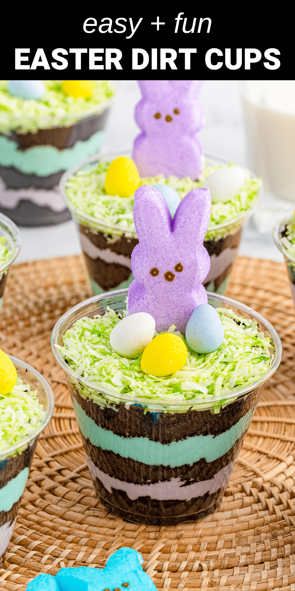 These Easter dessert cups are a festive dessert that’s so much fun to make. They’re an adorable and delicious treat that’s sure to be the star of your Easter brunch.
