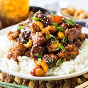 Crockpot Cashew Chicken is an easy dish for the family to enjoy.