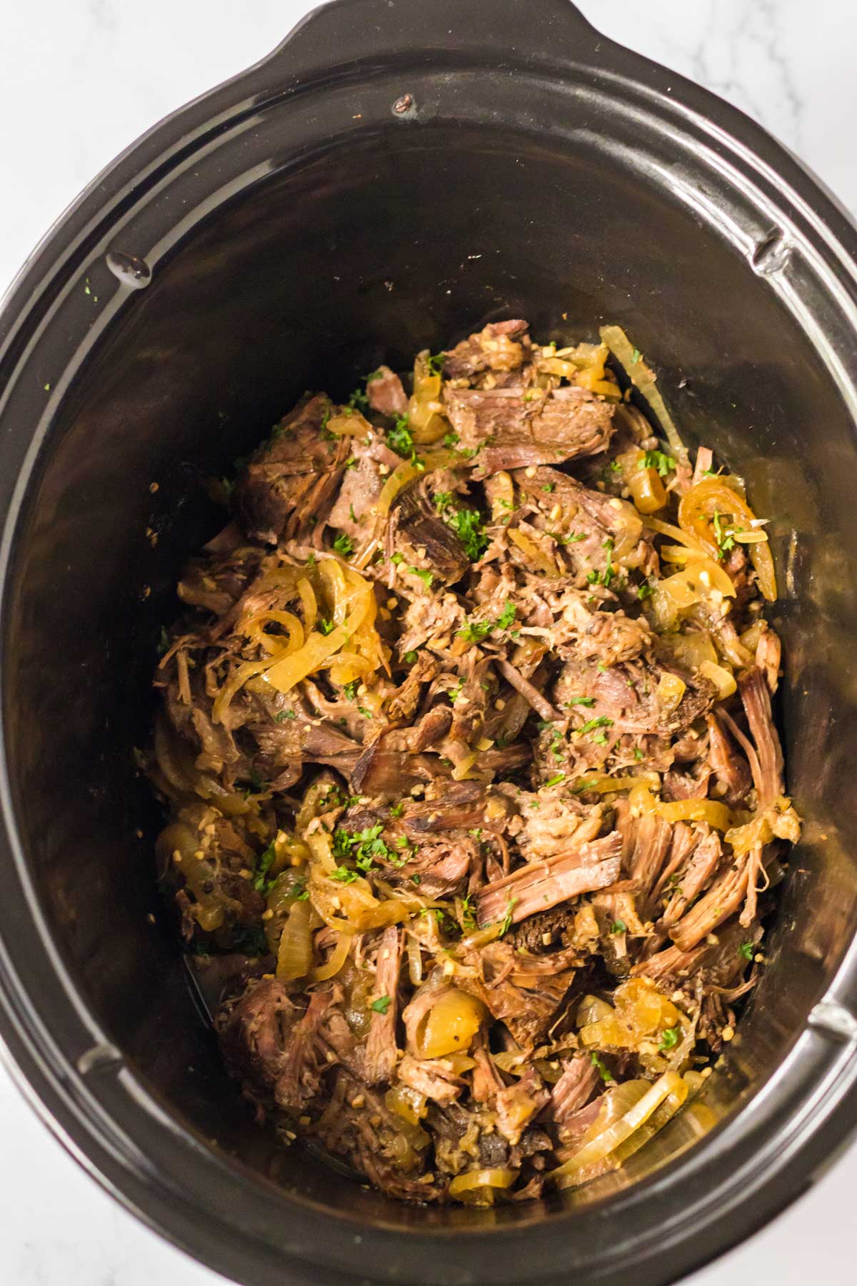 Freshly cooked Slow Cooker Gyros