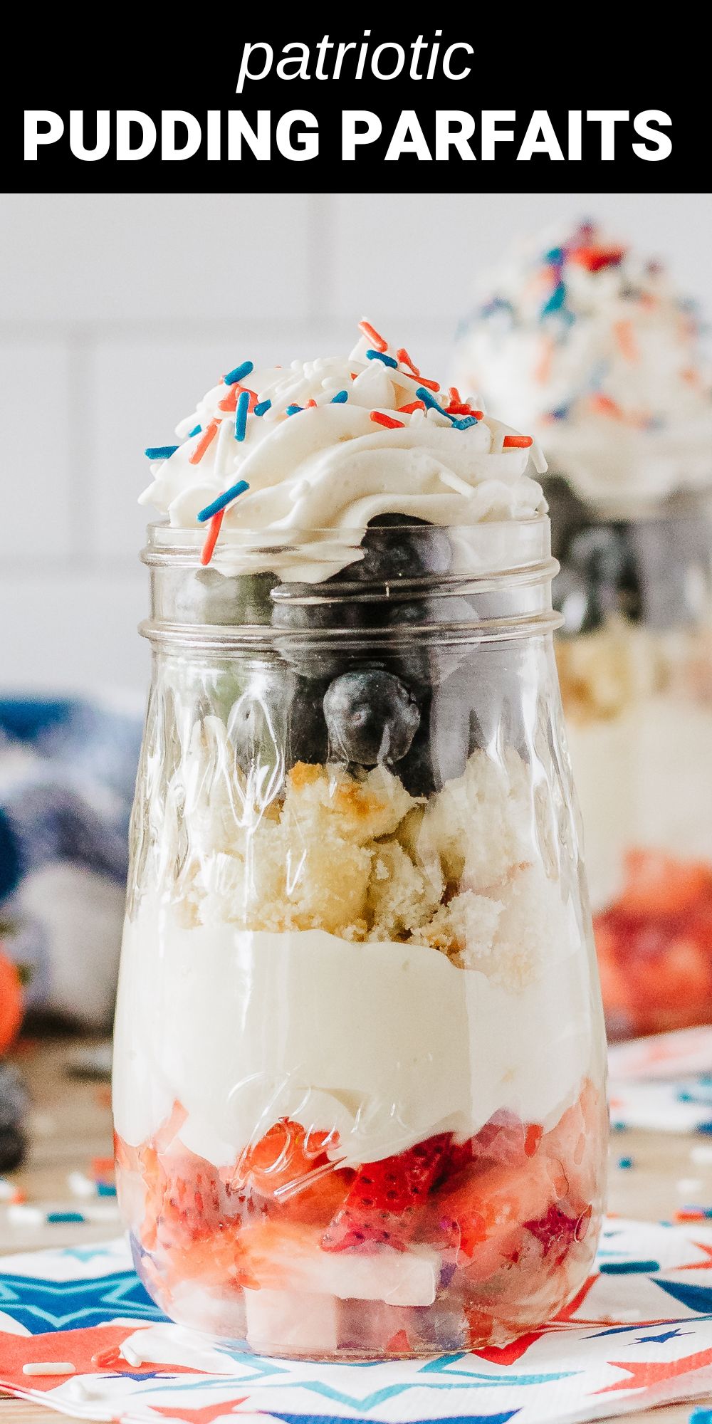 These charming Red, White, and Blue Mason Jar Trifles are bursting with all the flavors and colors of summer. Layered with fresh strawberries, luscious white chocolate pudding, moist pound cake, and vibrant blueberries, this recipe is a treat for both the eyes and the taste buds. With a touch of icing and a sprinkle of red, white, and blue, these individual desserts are perfect for any gathering. 