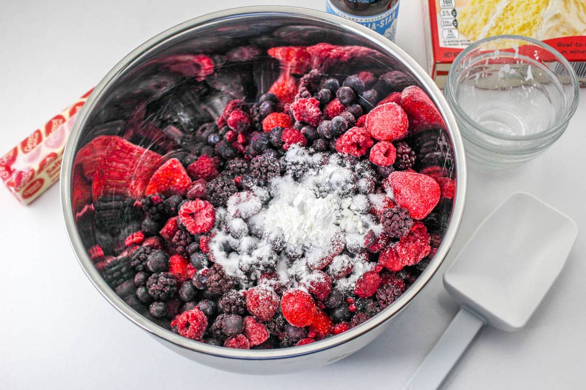 berries in metal bowl