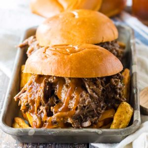 Recipe thumbnail for Slow Cooker BBQ Beef Sandwiches