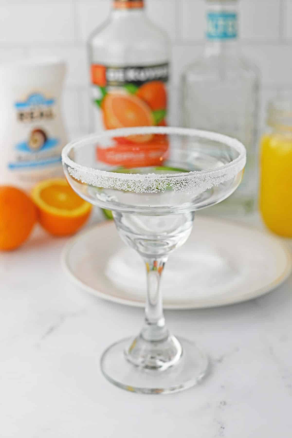 margarita glass with salted rim