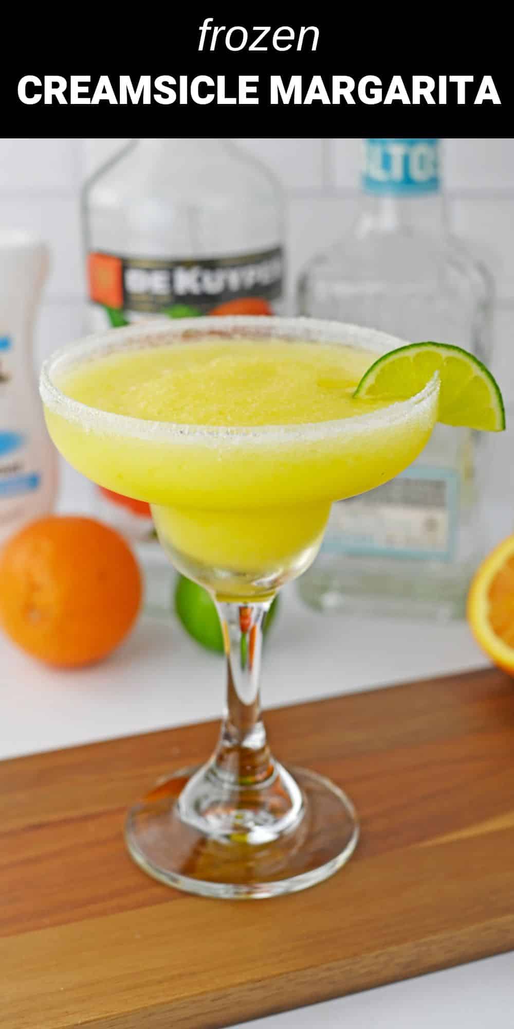 This creamsicle margarita is a rich and delicious frozen cocktail that’s bursting with creamy orange flavor. Part refreshing frozen drink and part decadent dessert, this simple recipe is sure to be a big hit at your next party or patio happy hour.