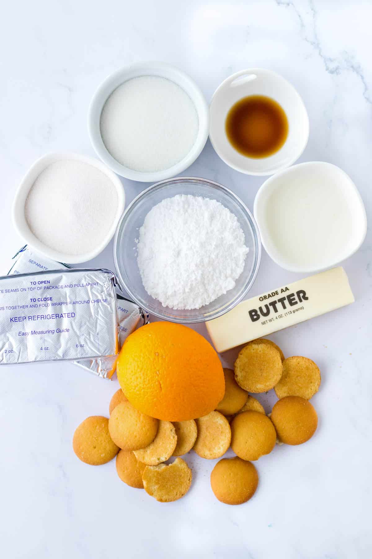 ingredients on white counter