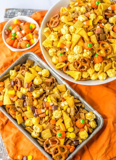 Fall Chex Mix Recipe servings for the whole family to enjoy.