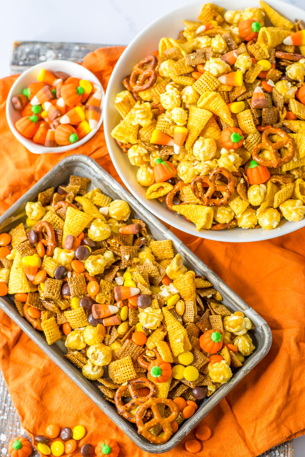 Fall Chex Mix Recipe servings for the whole family to enjoy.
