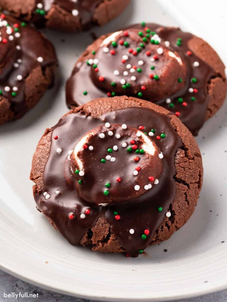 hot cocoa cookies with chocolate frosting
