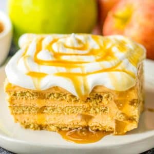 caramel apple icebox cake with layers