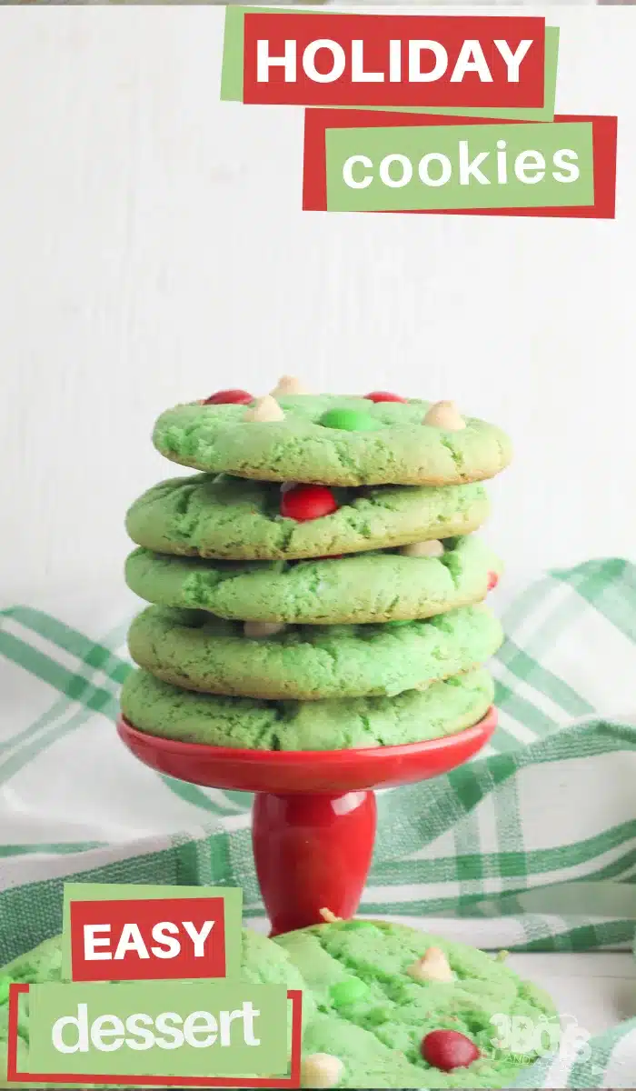 green cookies stacked