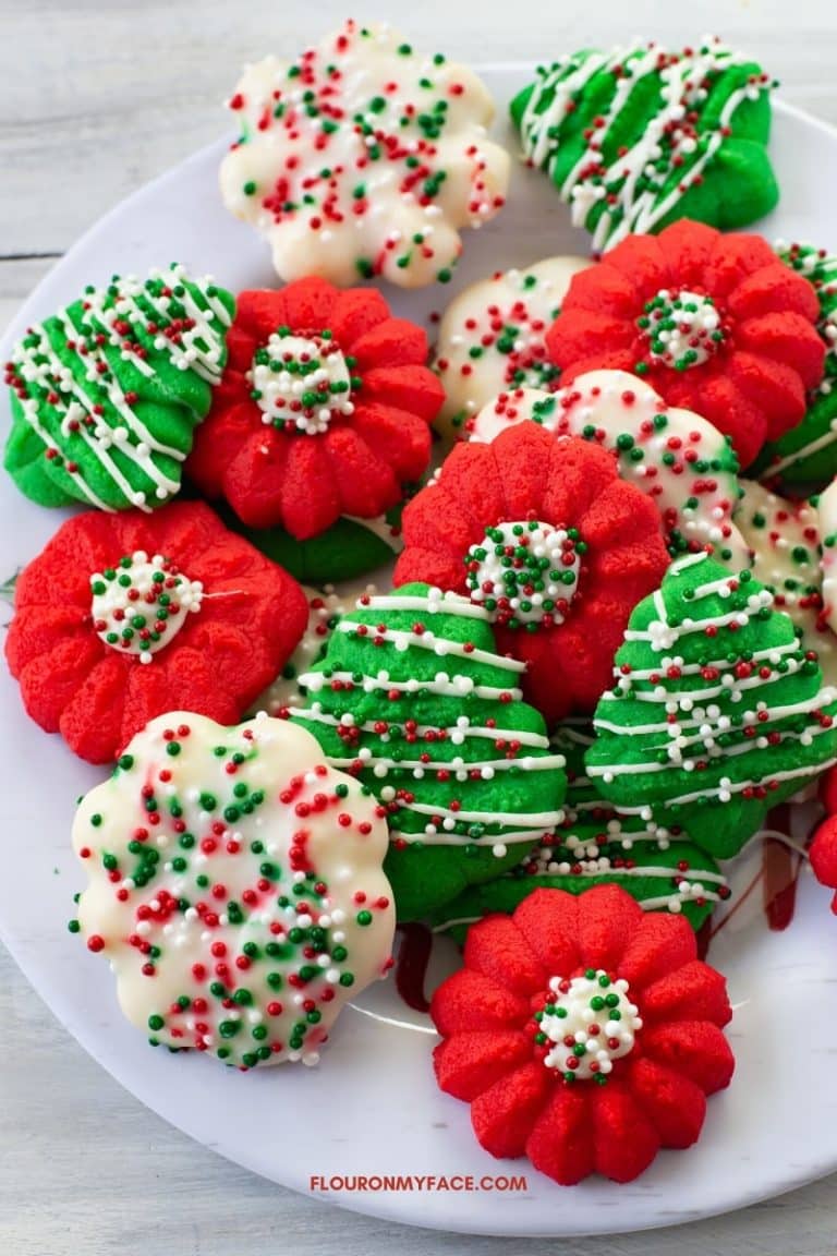 red green and white spritz cookies