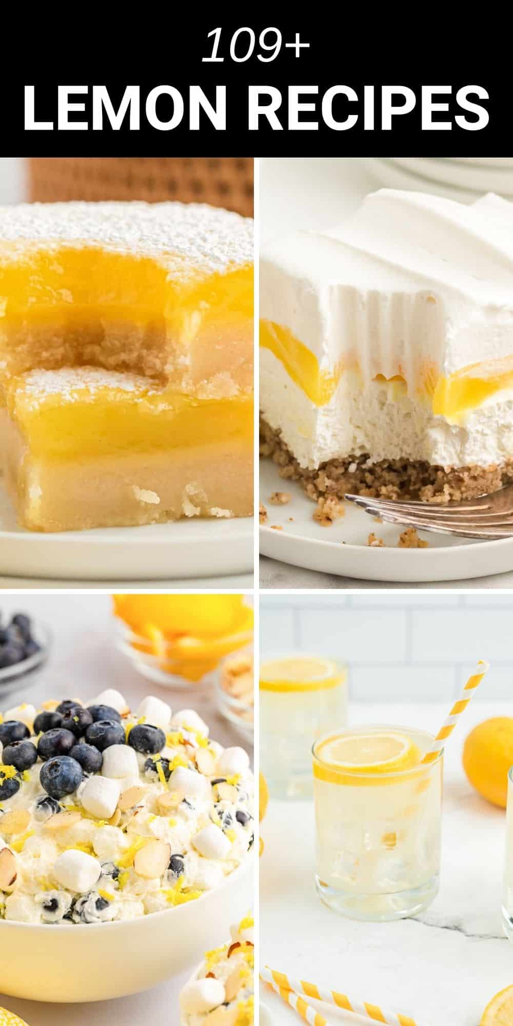 These amazing Lemon Recipes will brighten up your day with a burst of citrusy flavor! From decadent lemon desserts to tangy, savory dishes and even some refreshing lemon beverages, these recipes are showcase ways to enjoy everyone's favorite zesty fruit.