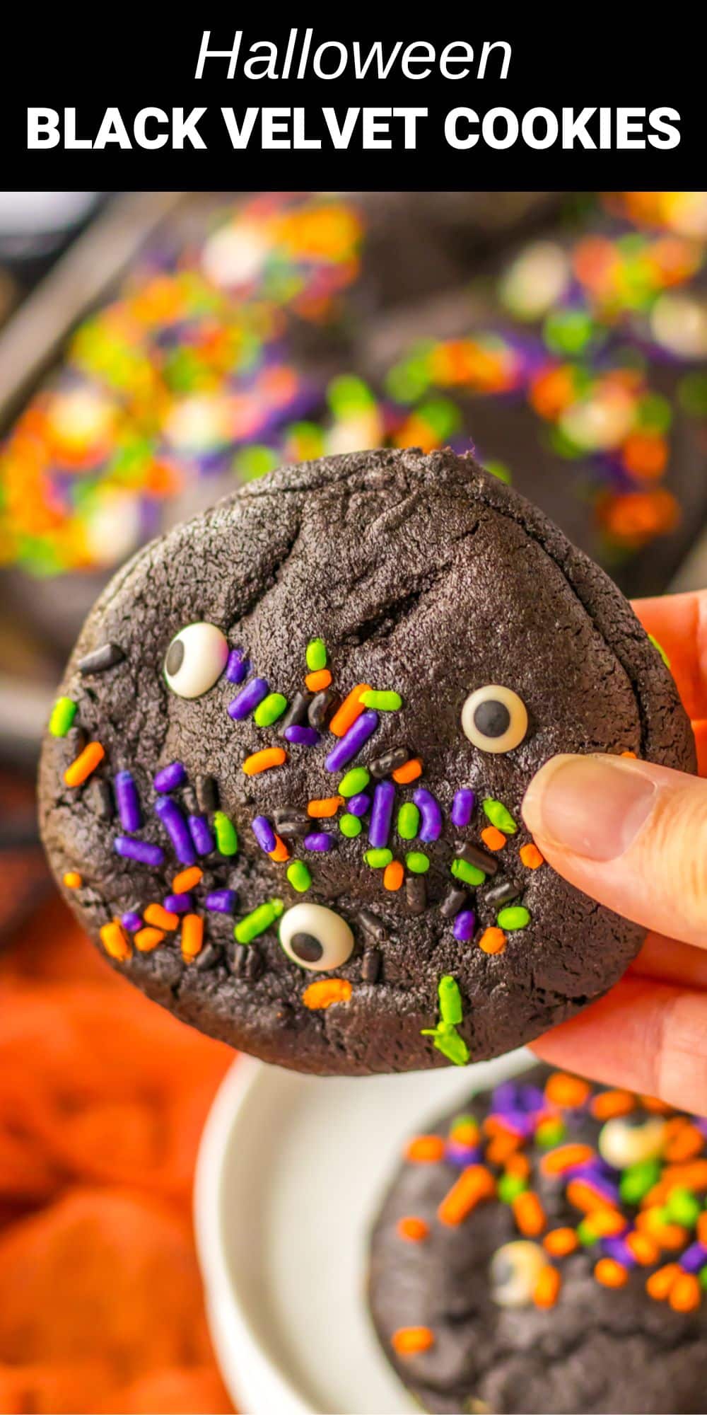 These Halloween black velvet cookies are a delicious and eye-catching treat that’s perfect for the spooky season. With their bold colors, soft velvety texture, and rich chocolate flavor, they’re sure to be the star of any Halloween party.