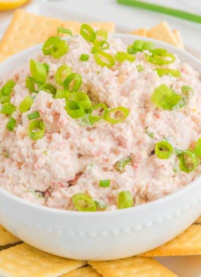 cold crab dip with scallions