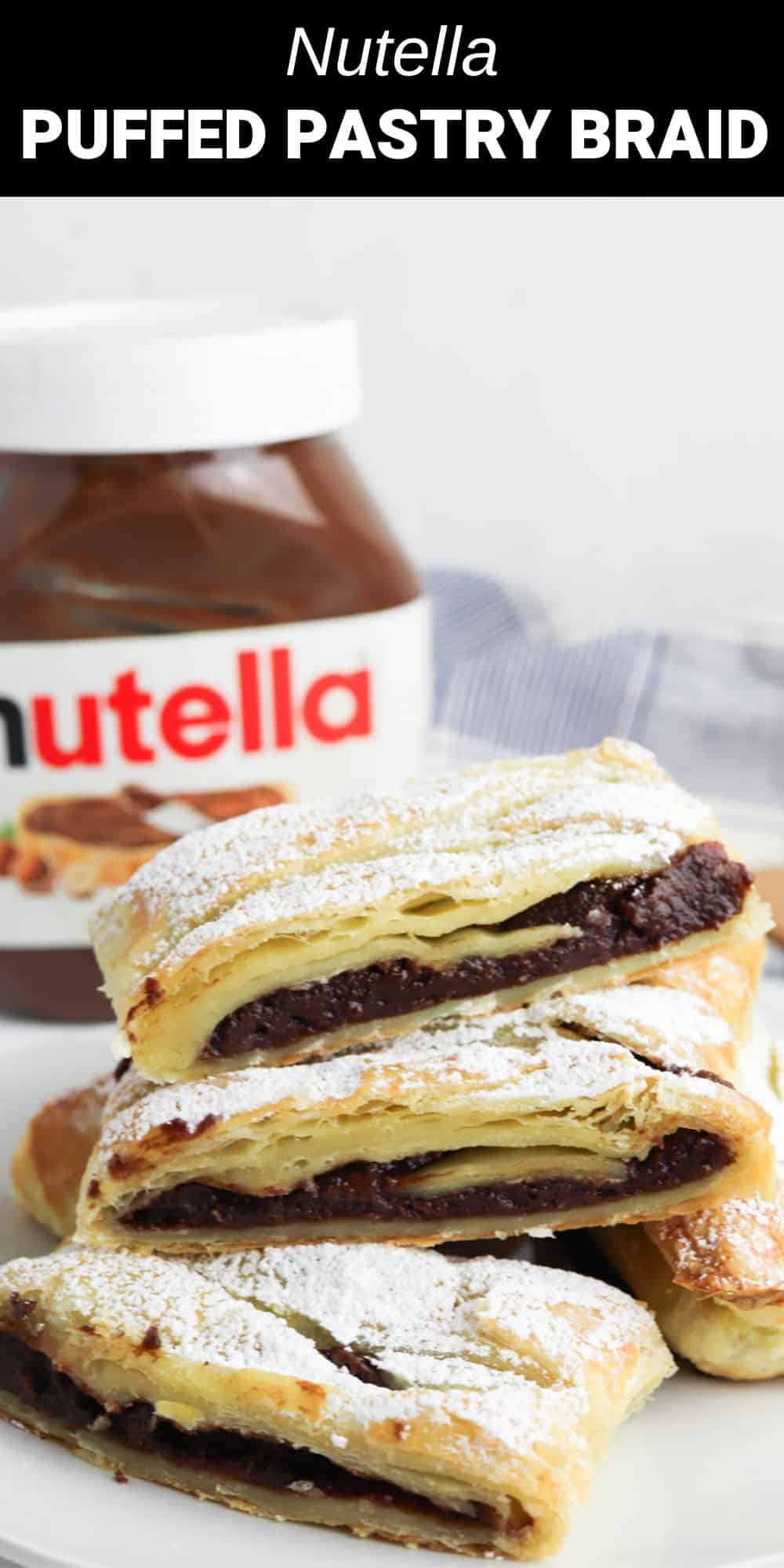 This Nutella puffed pastry braid is as pretty as it is delicious. Buttery and flaky pastry dough is braided around a rich and creamy Nutella filling for a beautiful sweet treat that’s a surprisingly easy dessert to make.