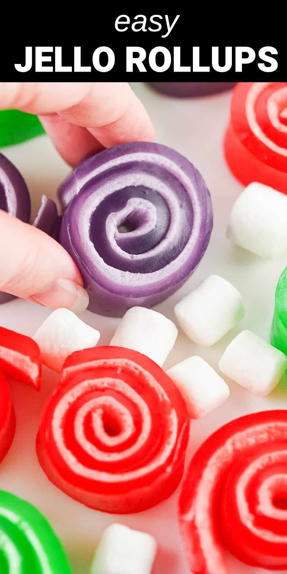 These colorful marshmallow Jello rollups are a fun new snack that the kids will love. With just three ingredients, these no-bake rollups are super quick and easy to whip up any time you need a fun treat for the little ones.