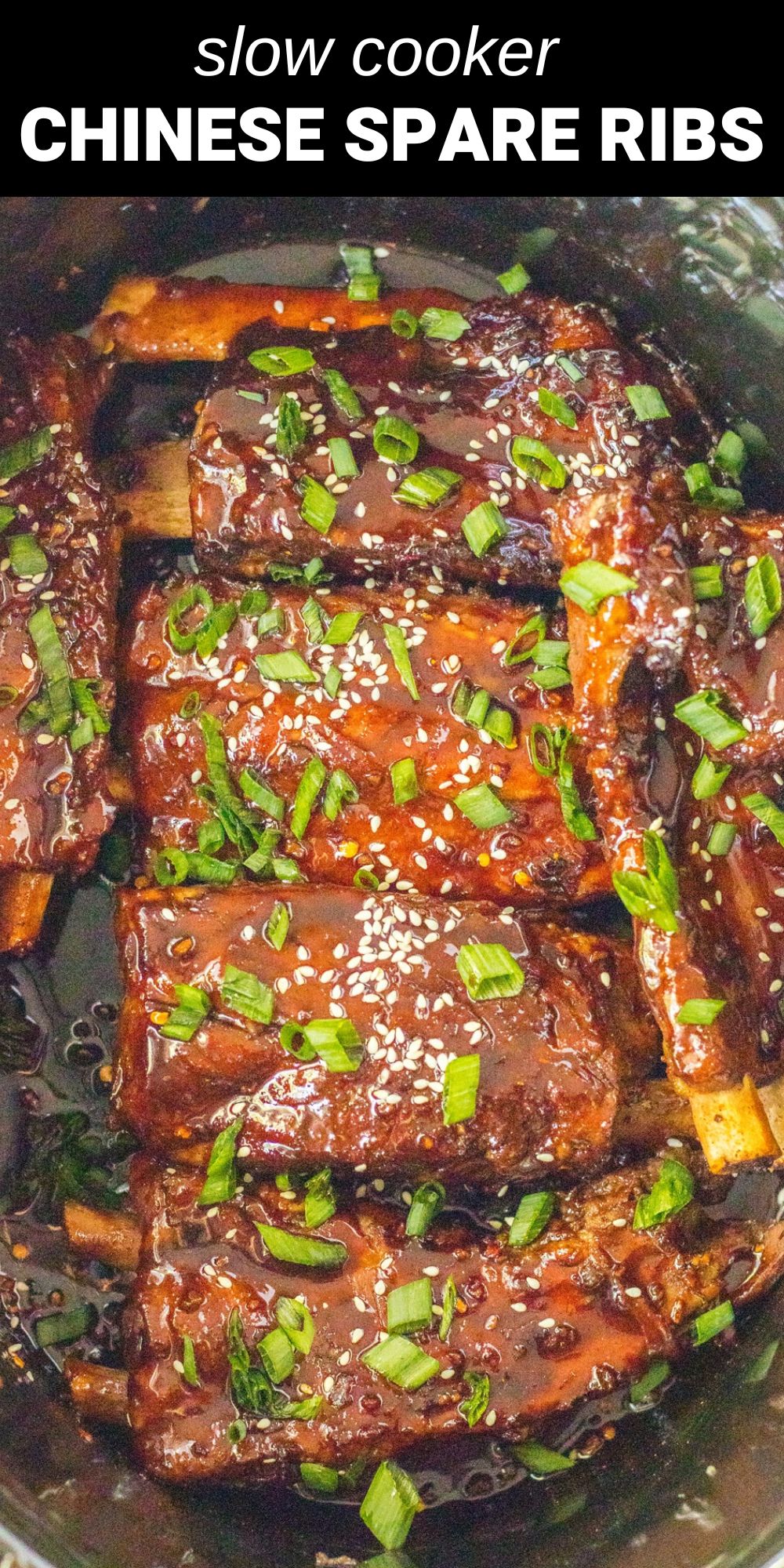 These Chinese-style Slow Cooker Spare Ribs feature a sweet and sticky glaze made with honey, hoisin sauce, and the perfect combination of flavorful seasonings. The ribs are cooked low and slow, with very little effort, until the meat is falling off the bone tender. 